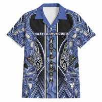 Aotearoa Ngati Kahungunu Hawaiian Shirt Maori Tribal Blue Paua Shell Pattern DT05 Blue - Polynesian Pride