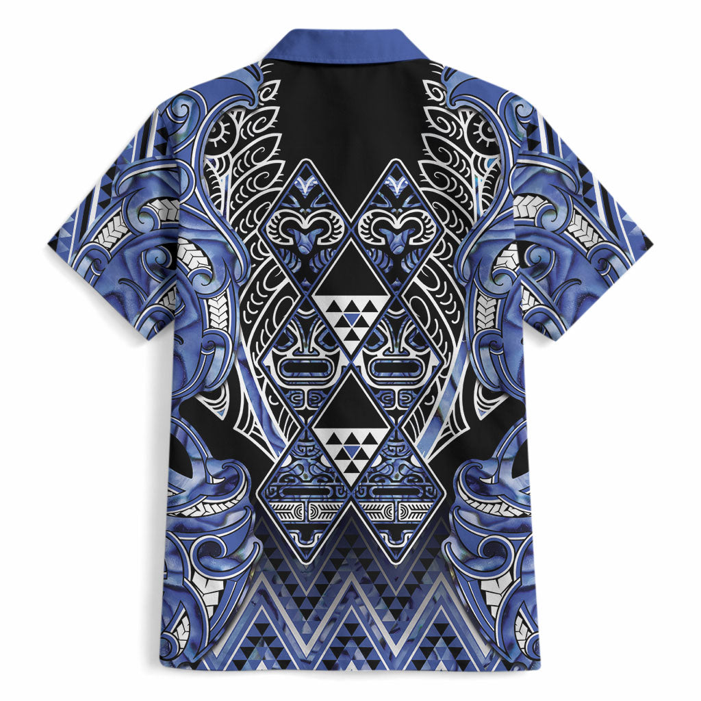 Aotearoa Ngati Kahungunu Hawaiian Shirt Maori Tribal Blue Paua Shell Pattern DT05 - Polynesian Pride