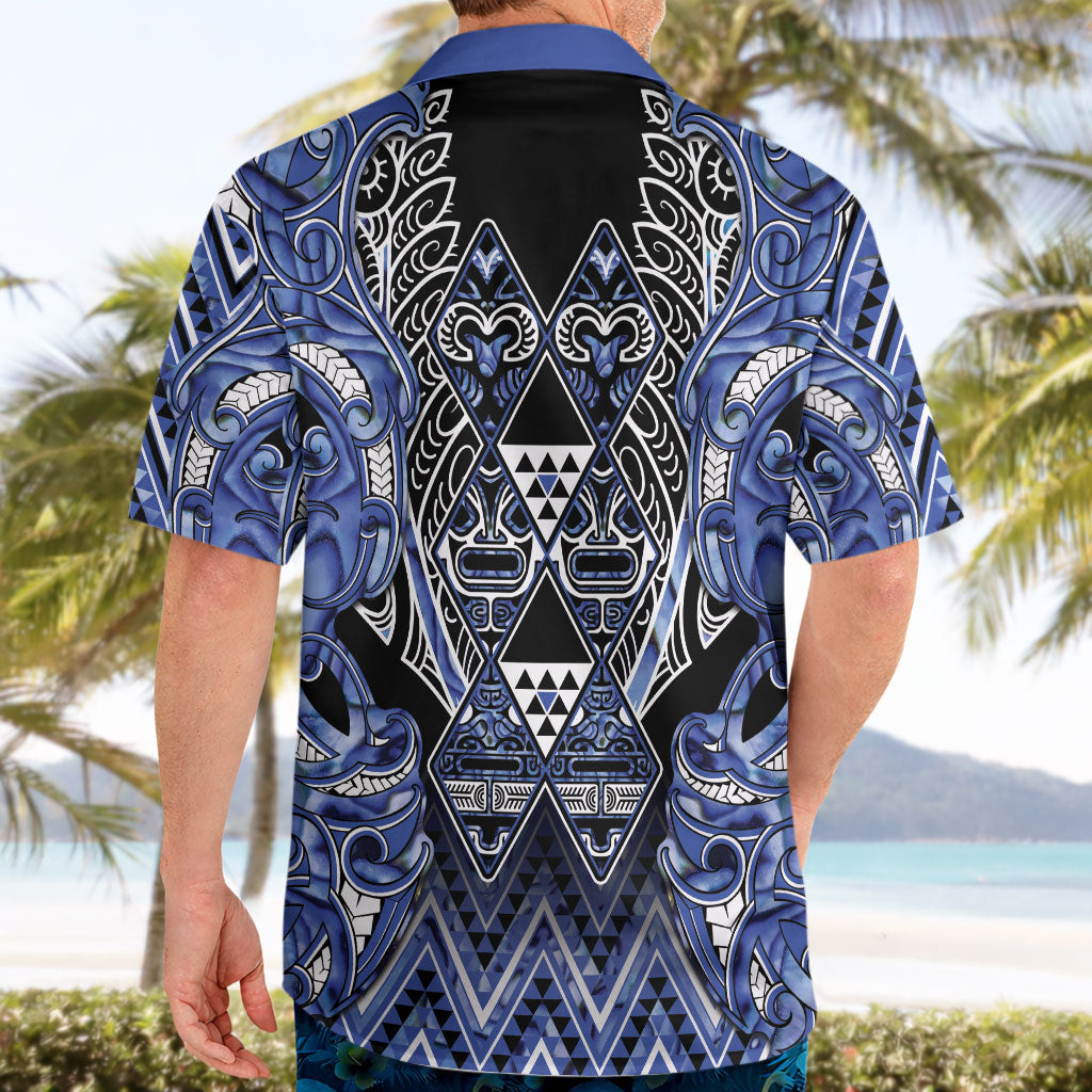 Aotearoa Ngati Kahungunu Hawaiian Shirt Maori Tribal Blue Paua Shell Pattern DT05 - Polynesian Pride