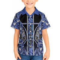 Aotearoa Ngati Kahungunu Hawaiian Shirt Maori Tribal Blue Paua Shell Pattern DT05 - Polynesian Pride