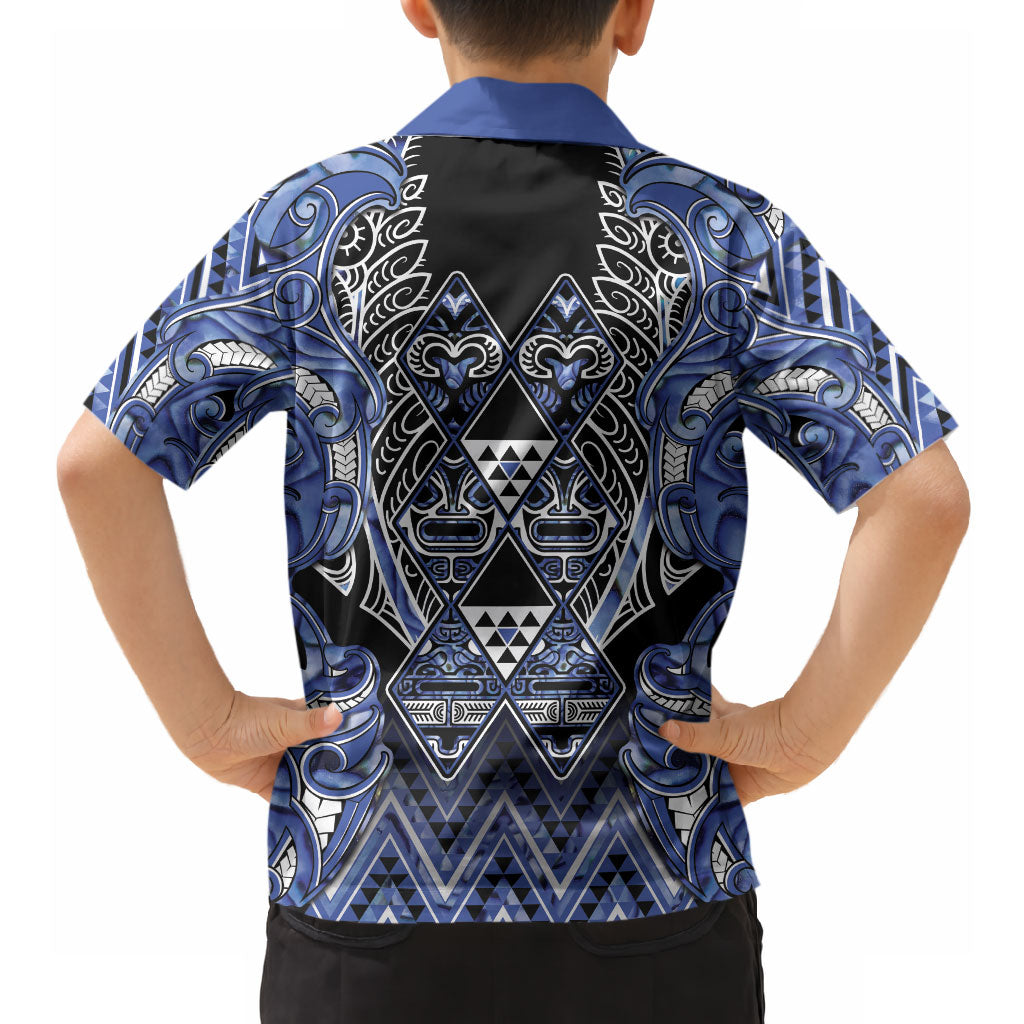 Aotearoa Ngati Kahungunu Hawaiian Shirt Maori Tribal Blue Paua Shell Pattern DT05 - Polynesian Pride