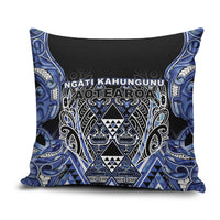 Aotearoa Ngati Kahungunu Pillow Cover Maori Tribal Blue Paua Shell Pattern DT05 Blue - Polynesian Pride