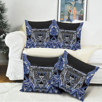 Aotearoa Ngati Kahungunu Pillow Cover Maori Tribal Blue Paua Shell Pattern DT05 - Polynesian Pride