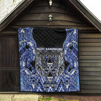 Aotearoa Ngati Kahungunu Quilt Maori Tribal Blue Paua Shell Pattern DT05 - Polynesian Pride