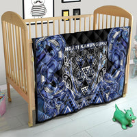 Aotearoa Ngati Kahungunu Quilt Maori Tribal Blue Paua Shell Pattern DT05 - Polynesian Pride