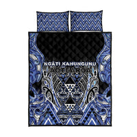 Aotearoa Ngati Kahungunu Quilt Bed Set Maori Tribal Blue Paua Shell Pattern DT05 - Polynesian Pride