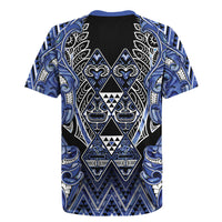 Aotearoa Ngati Kahungunu Rugby Jersey Maori Tribal Blue Paua Shell Pattern DT05 - Polynesian Pride