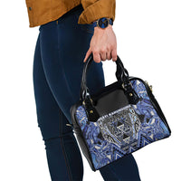 Aotearoa Ngati Kahungunu Shoulder Handbag Maori Tribal Blue Paua Shell Pattern DT05 - Polynesian Pride