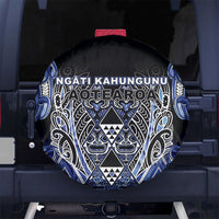 Aotearoa Ngati Kahungunu Spare Tire Cover Maori Tribal Blue Paua Shell Pattern DT05 No hole Blue - Polynesian Pride