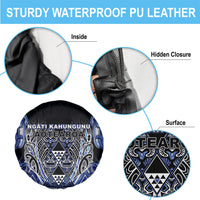 Aotearoa Ngati Kahungunu Spare Tire Cover Maori Tribal Blue Paua Shell Pattern DT05 - Polynesian Pride