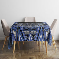 Aotearoa Ngati Kahungunu Tablecloth Maori Tribal Blue Paua Shell Pattern DT05 - Polynesian Pride