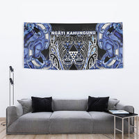 Aotearoa Ngati Kahungunu Tapestry Maori Tribal Blue Paua Shell Pattern DT05 - Polynesian Pride