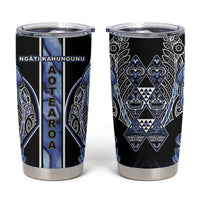 Aotearoa Ngati Kahungunu Tumbler Cup Maori Tribal Blue Paua Shell Pattern DT05 Blue - Polynesian Pride