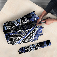 Aotearoa Ngati Kahungunu Umbrella Maori Tribal Blue Paua Shell Pattern DT05 - Polynesian Pride