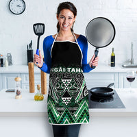 Aotearoa Ngai Tahu Apron Maori Tribal Dark Green Paua Shell Pattern DT05 - Polynesian Pride