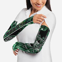 Aotearoa Ngai Tahu Arm Sleeves Maori Tribal Dark Green Paua Shell Pattern DT05 - Polynesian Pride