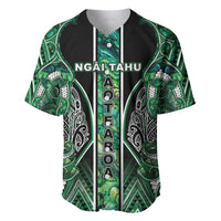 Aotearoa Ngai Tahu Baseball Jersey Maori Tribal Dark Green Paua Shell Pattern DT05 Green - Polynesian Pride