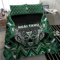 Aotearoa Ngai Tahu Bedding Set Maori Tribal Dark Green Paua Shell Pattern DT05 - Polynesian Pride