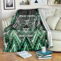 Aotearoa Ngai Tahu Blanket Maori Tribal Dark Green Paua Shell Pattern DT05 Green - Polynesian Pride