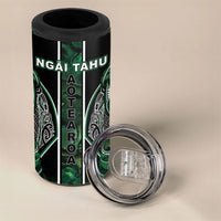 Aotearoa Ngai Tahu 4 in 1 Can Cooler Tumbler Maori Tribal Dark Green Paua Shell Pattern DT05 - Polynesian Pride