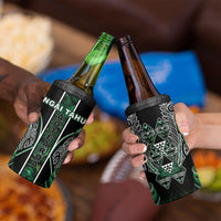 Aotearoa Ngai Tahu 4 in 1 Can Cooler Tumbler Maori Tribal Dark Green Paua Shell Pattern DT05 - Polynesian Pride