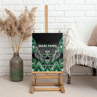 Aotearoa Ngai Tahu Canvas Wall Art Maori Tribal Dark Green Paua Shell Pattern DT05 - Polynesian Pride