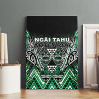 Aotearoa Ngai Tahu Canvas Wall Art Maori Tribal Dark Green Paua Shell Pattern DT05 - Polynesian Pride