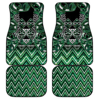 Aotearoa Ngai Tahu Car Mats Maori Tribal Dark Green Paua Shell Pattern DT05 - Polynesian Pride