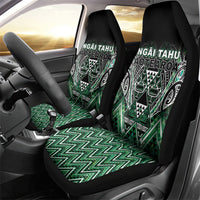 Aotearoa Ngai Tahu Car Seat Cover Maori Tribal Dark Green Paua Shell Pattern DT05 - Polynesian Pride