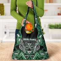 Aotearoa Ngai Tahu Grocery Bag Maori Tribal Dark Green Paua Shell Pattern DT05 - Polynesian Pride