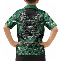 Aotearoa Ngai Tahu Hawaiian Shirt Maori Tribal Dark Green Paua Shell Pattern DT05 - Polynesian Pride