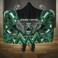 Aotearoa Ngai Tahu Hooded Blanket Maori Tribal Dark Green Paua Shell Pattern DT05 - Polynesian Pride