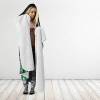 Aotearoa Ngai Tahu Hooded Blanket Maori Tribal Dark Green Paua Shell Pattern DT05 - Polynesian Pride