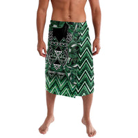 Aotearoa Ngai Tahu Lavalava Maori Tribal Dark Green Paua Shell Pattern DT05 Green - Polynesian Pride
