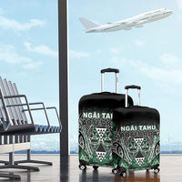 Aotearoa Ngai Tahu Luggage Cover Maori Tribal Dark Green Paua Shell Pattern DT05 - Polynesian Pride