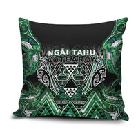 Aotearoa Ngai Tahu Pillow Cover Maori Tribal Dark Green Paua Shell Pattern DT05 Green - Polynesian Pride