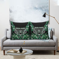Aotearoa Ngai Tahu Pillow Cover Maori Tribal Dark Green Paua Shell Pattern DT05 - Polynesian Pride