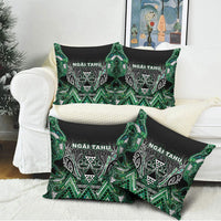 Aotearoa Ngai Tahu Pillow Cover Maori Tribal Dark Green Paua Shell Pattern DT05 - Polynesian Pride