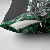 Aotearoa Ngai Tahu Pillow Cover Maori Tribal Dark Green Paua Shell Pattern DT05 - Polynesian Pride