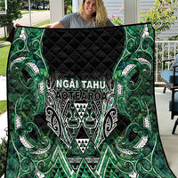 Aotearoa Ngai Tahu Quilt Maori Tribal Dark Green Paua Shell Pattern DT05 Green - Polynesian Pride