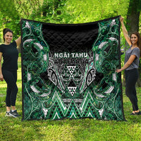 Aotearoa Ngai Tahu Quilt Maori Tribal Dark Green Paua Shell Pattern DT05 - Polynesian Pride