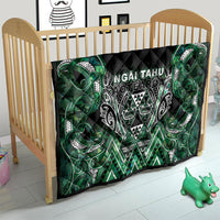 Aotearoa Ngai Tahu Quilt Maori Tribal Dark Green Paua Shell Pattern DT05 - Polynesian Pride