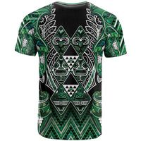 Aotearoa Ngai Tahu T Shirt Maori Tribal Dark Green Paua Shell Pattern DT05 - Polynesian Pride