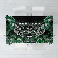 Aotearoa Ngai Tahu Tablecloth Maori Tribal Dark Green Paua Shell Pattern DT05 Green - Polynesian Pride