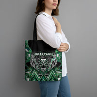 Aotearoa Ngai Tahu Tote Bag Maori Tribal Dark Green Paua Shell Pattern DT05 - Polynesian Pride