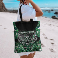Aotearoa Ngai Tahu Tote Bag Maori Tribal Dark Green Paua Shell Pattern DT05 - Polynesian Pride