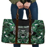 Aotearoa Ngai Tahu Travel Bag Maori Tribal Dark Green Paua Shell Pattern DT05 Green - Polynesian Pride