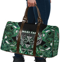 Aotearoa Ngai Tahu Travel Bag Maori Tribal Dark Green Paua Shell Pattern DT05 - Polynesian Pride