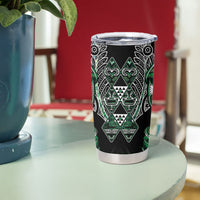 Aotearoa Ngai Tahu Tumbler Cup Maori Tribal Dark Green Paua Shell Pattern DT05 - Polynesian Pride