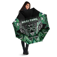 Aotearoa Ngai Tahu Umbrella Maori Tribal Dark Green Paua Shell Pattern DT05 - Polynesian Pride